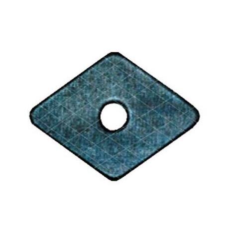 Rondella  tirafondo  romboidale  ruberoide - Mm  30x30  foro  mm  6,0 - 100 Pezzi