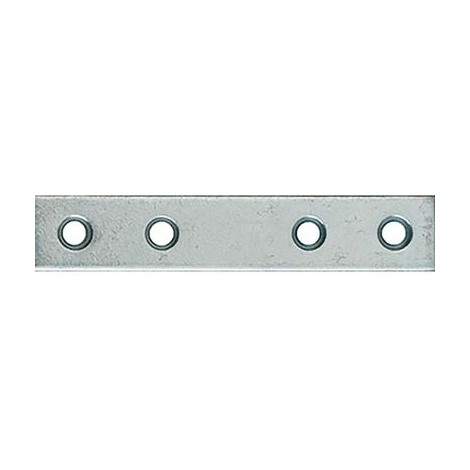 Lastrina  4  fori  dritta - Zincata  s.mm  2,0  cf=pz  100  cm    6x1,5