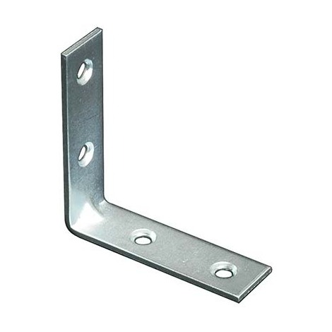 Lastrina  4  fori  angolare - Zincata  s.mm  2,0  cf=pz  100  cm    3x3x1,5