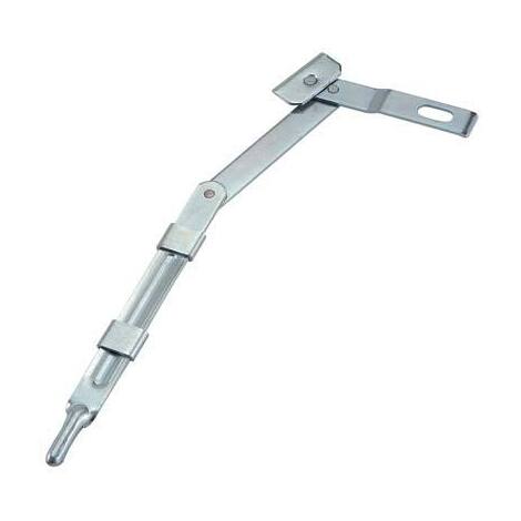 Paletto  a  saldare  a  leva  305  combi - Zincato  2  snodi  doppia  guida  passante  mm  455