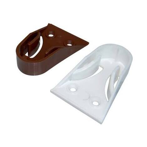 Reggitubo  armadio  tondo  laterale  plastica - Marrone  tubo  mm  18