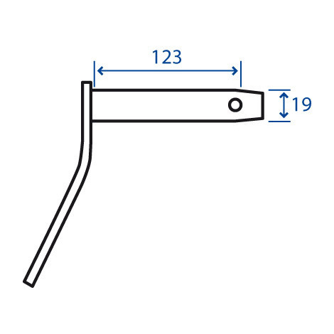 PERNO CON MANIGLIA DIAM.19 L.123