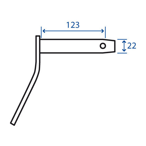 PERNO CON MANIGLIA DIAM.22 L.123