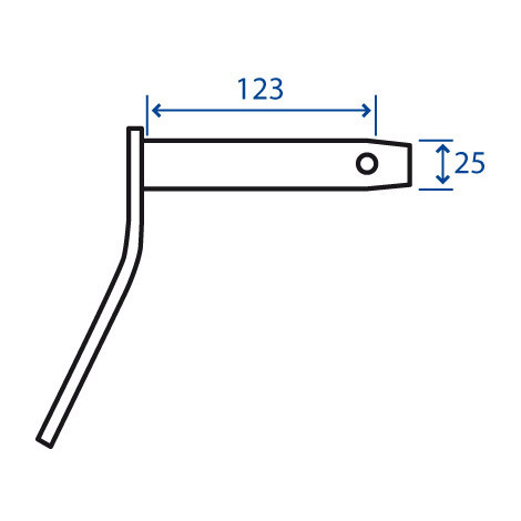 PERNO CON MANIGLIA DIAM.25 L.123