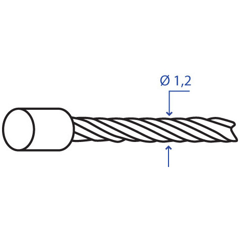 FILO ACCELERATORE D.TESTA 3X3 L.2000MM