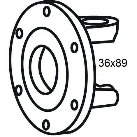 FORCELLA A FLANGIA BW2500 6 FORI 36X89