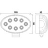 FARO LAVORO OVALE 8 LED 1920LMN