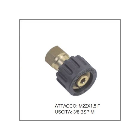ATTACCHI RAP. A VITE M22 CON PIST. 14MM