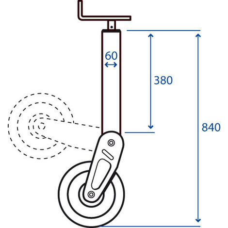 SERVOTIMONE RUOTA FER.60 X 380 B.SPINA