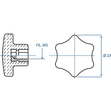 VOLANTINO A 6 LOBI F. D.60 M12 PZ.10