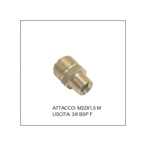 ATTACCHI RAP. A VITE M22 CON PIST. 14MM