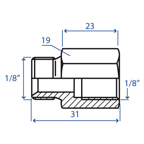 RIDUZIONE F/M GAS F.1/8