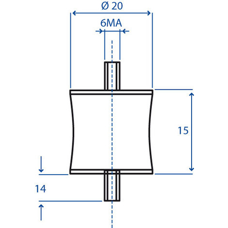 ANTIVIBRANTE 60X50 12MA DOPPIA VITE PZ5