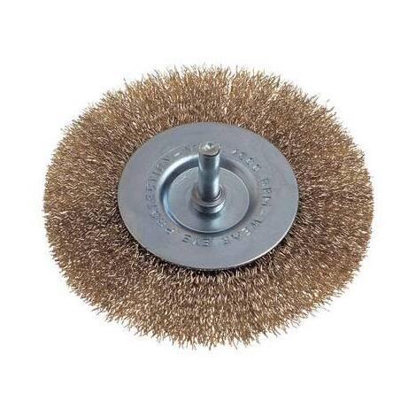 Spazzola  acciaio  circolare  +  gambo  pg - 470.00  mm    75  g.mm  6x25