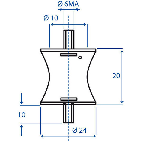 ANTIVIBRANTE SGOLATO DOPP.VITE 40X30 8MA
