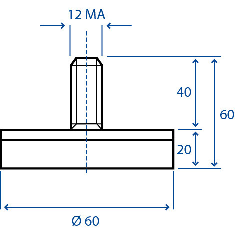 ANTIVIBRANTE PARACOLPI D.60 12MA PZ.10