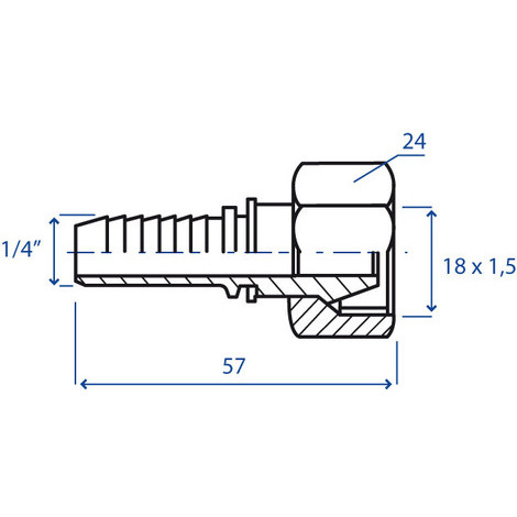 RACCORDO F.M.24�T 1/4