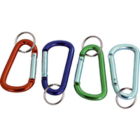 Moschettone  portachiave  a  pera  +  anello - Alluminio  mm  70