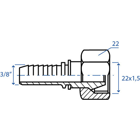 RACCORDO F.M.24�T 3/8