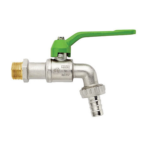 Rubinetto  a  sfera  +  leva  garden  antigelo  fiv - Ottone  nichelato  3/4x1