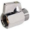 Valvola  mini  a  sfera  x  scaldacqua - Ottone  cromato  1/2mf