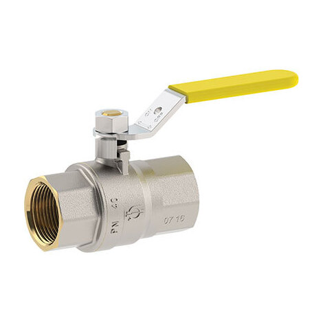 Valvola  sfera  gas  +  leva  ff  futurgas  fiv - Ottone  nichelato  3/4f