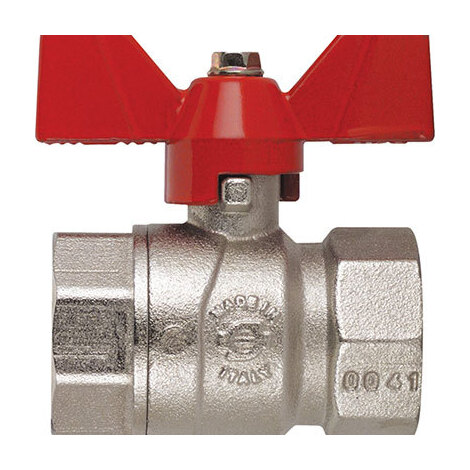 Valvola  sfera  normale  ff  farfalla  perfecta  fiv - Ottone  nichelato  3/4f