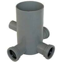 Pozzetto  wc  scarico  3  ingressi  +  1  uscita - Pp  grigio  mm  40  h.mm  170