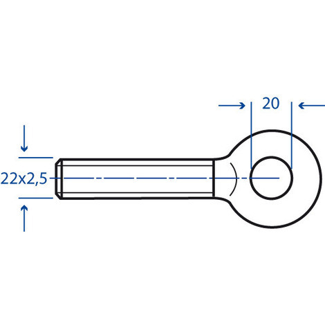 TIRANTE SX 22X2,5 PZ.5 T.TONDA