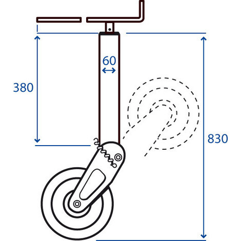 SERVOTIMONE RUOTA FER.70 X 450 B.MOLLA