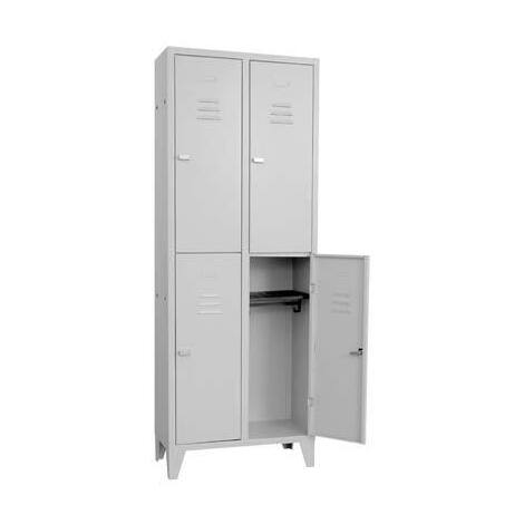 Armadio  multispogliatoio  montato  prometal - Vern  grigio  posti  4  h.mm  1795  mm    685x500