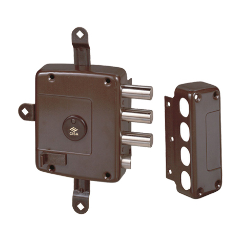 Serratura  legno  applicare  57177  cisa - Dm  m4  scr+quint  e.mm  63  sx