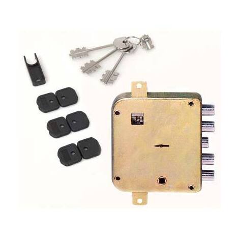 Serratura  metallo  applicare  ser  322  dierre  atra - Dm  m4  tripl+scr  ip.mm  28  e.mm  65  sx