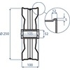 RUOTA IN FERRO C/PORTA CUSCINETTI D.250
