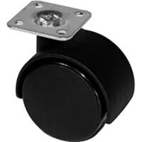 Ruota x mobili doppia - Nylon nero d.mm 40 kg 30 p.mm 38x38