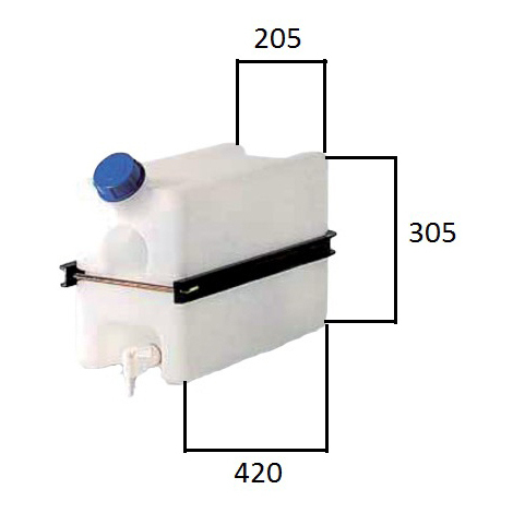 SERBATOIO ACQUA 15 LT CON RUBINETTO
