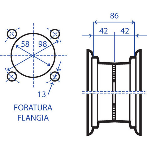 CERCHIO SALDATO FLANG.DOPP.CENTR.3.50X10