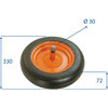 RUOTA CARRIOLA PIENA 330X72 D.30