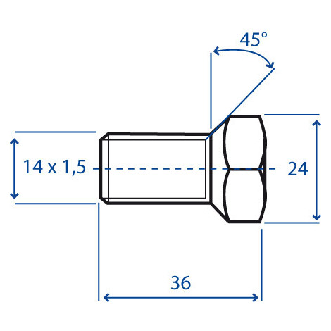 COLONNETTA RUOTE 14X1,5 PZ.10