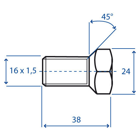 COLONNETTA RUOTE 16X1,5 PZ.10
