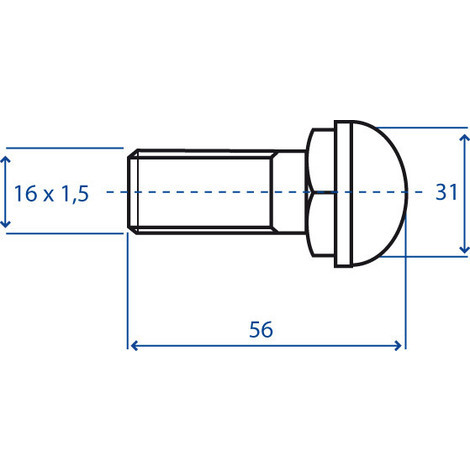 COLONNETTA RUOTE 16X1,5 L.56 PZ.10