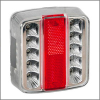 Fanale post. quadro a led c/cavo