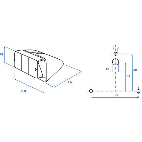 FARO POST. 3 LUCI DX BASE INCLINATA