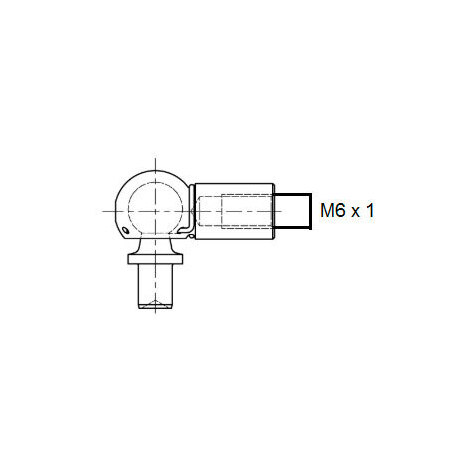 SNODO ANGOLARE ACCIAIO DX M6X1