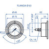 MANOMETRO INOX ATT.FLANG. 0-250 1/4