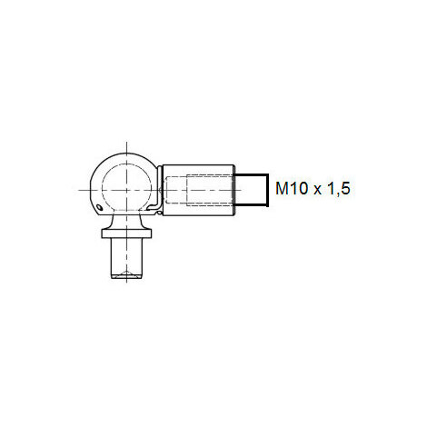 SNODO ANGOLARE ACCIAIO SX M10X1.5