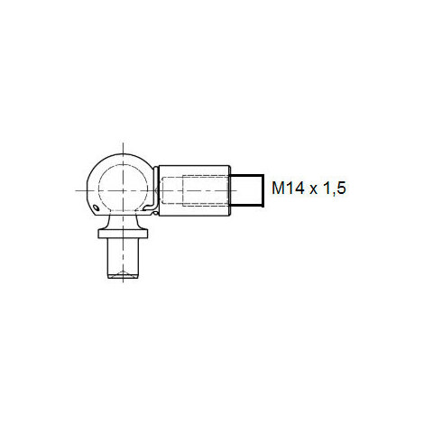 SNODO ANGOLARE ACCIAIO DX M14X1.5