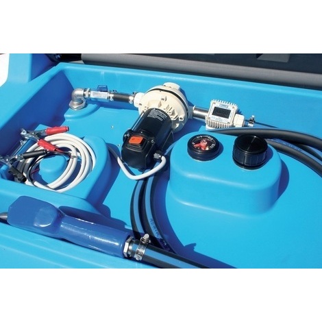 BLUE TANK - CISTERNA LT.430 24V CON ELETTROPOMPA, PISTOLA AUTOMATICA E CONTALITRI ELETTRONICO