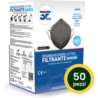 Mascherina FFP2 - DPI categoria III - Nero (confezione da 50 pezzi)