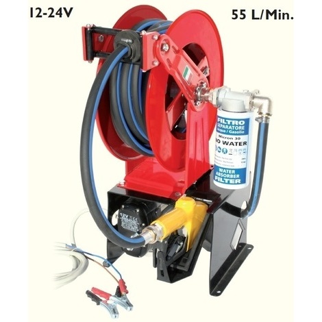 STOP&GO ELETTROPOMPA DIESEL CON AVVOLGITUBO 24V 55LIT/MIN